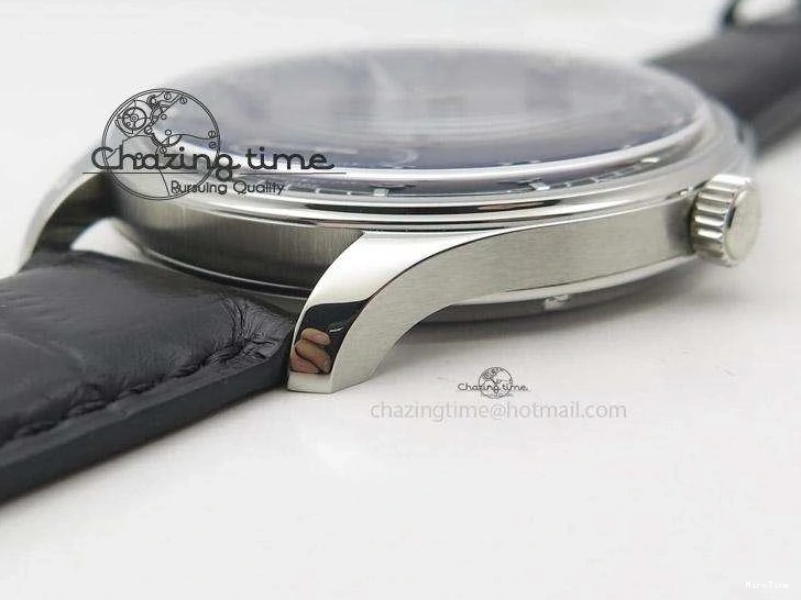 MIROTIME 0324 Portuguese IW545407 Black Dial ZF 1:1 Best Edition On Dark Blue Leather Strap DailyWear 7337